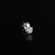 Bông tai nam móng rồng đính kim cương Moissanite 4mm BTAM0037