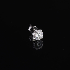 Bông tai nam móng rồng đính kim cương Moissanite 5mm BTAM0038
