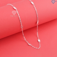 Dây chuyền bạc cho bé gái hoạ tiết cỏ  4 lá DTN0045