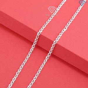 Dây chuyền bạc cho bé gái mắt xích cách điệu DTN0047
