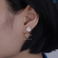 Bông tai bạc cho phụ nữ trung niên xi kim BTNXK0008 Trang sức TNJ