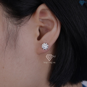 Bông tai bạc nữ đẹp xi kim BTNXK0015