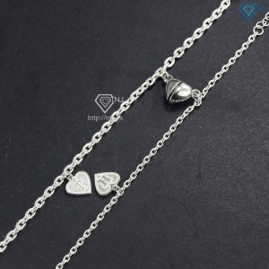 Quà 20 10 cho người yêu vòng tay cặp bạc chữ cái LTD0047