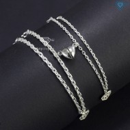 Quà 20 10 cho người yêu vòng tay cặp bạc chữ cái LTD0047