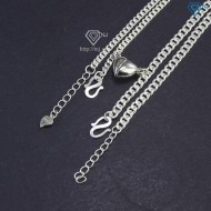 Quà 20 10 cho người yêu vòng tay đôi bạc đơn giản khắc chữ LTD0056