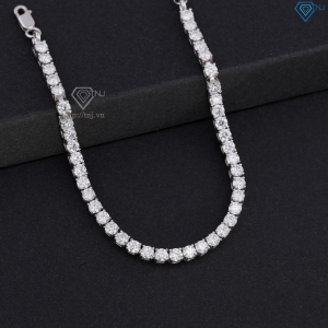 Lắc tay bạc nữ tennis đính full Moissanite 3.0mm LTNM0023
