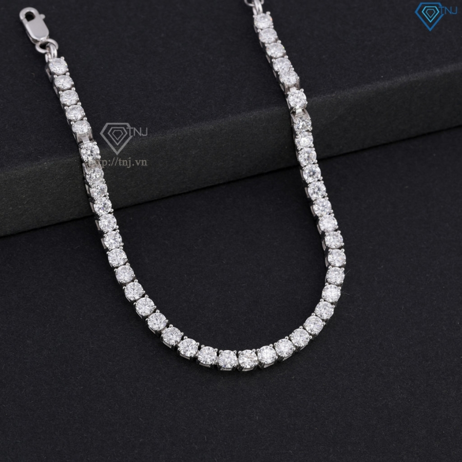 Lắc tay bạc nữ tennis đính full Moissanite 3.0mm LTNM0023