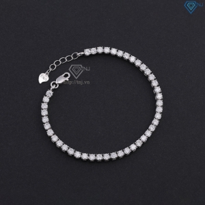 Lắc tay bạc nữ tennis đính full Moissanite 3.0mm LTNM0023