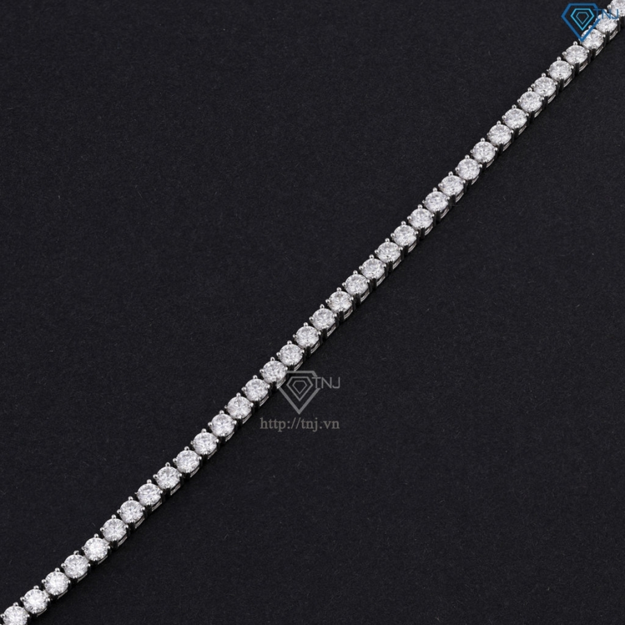 Lắc tay bạc nữ tennis đính full Moissanite 3.0mm LTNM0023