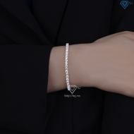 Lắc tay bạc nữ tennis đính full Moissanite 3.0mm LTNM0023