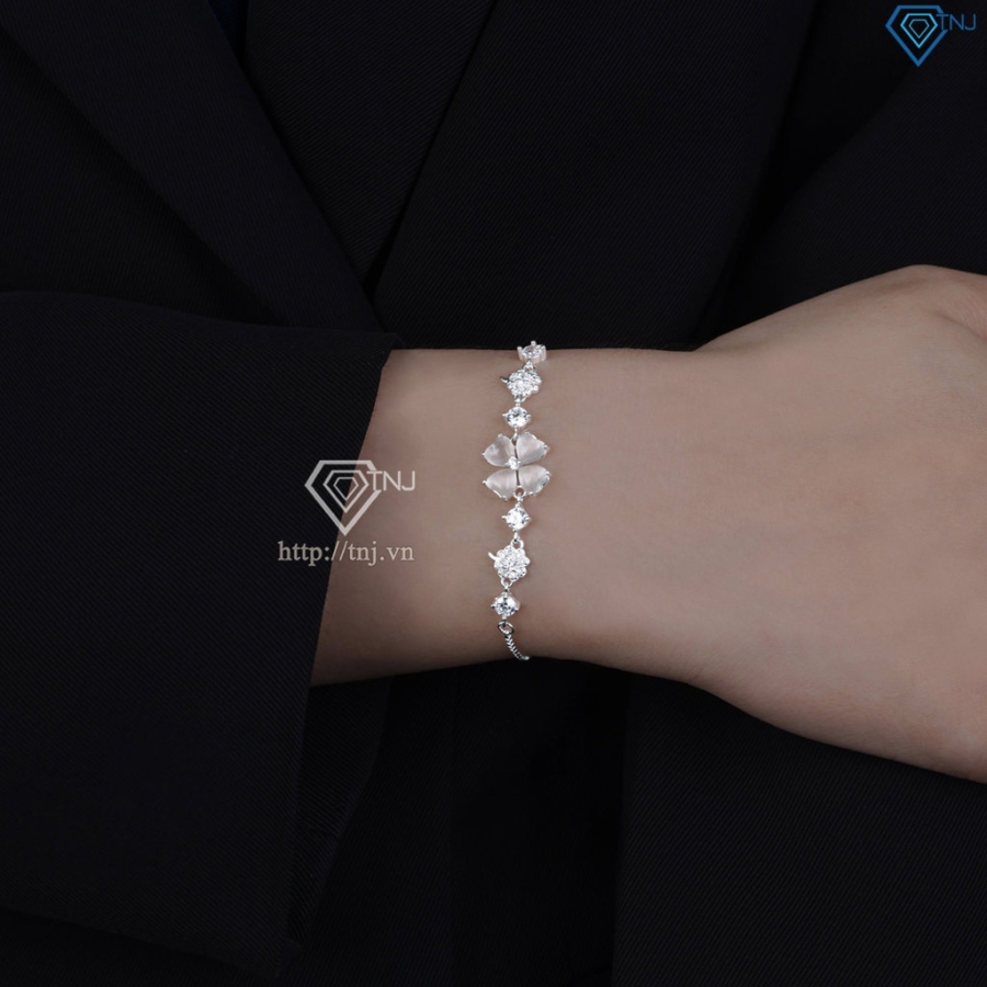 Quà 20 10 cho người yêu lắc tay cỏ 4 lá may mắn bằng bạc LTN0277 Quà 20 10 cho người yêu lắc tay cỏ 4 lá may mắn bằng bạc LTN0277