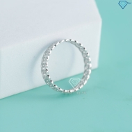 Nhẫn bạc nữ kim tiền xi kim đính đá NNXK0374