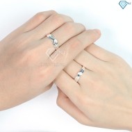 Nhẫn đôi bạc nhẫn cặp bạc đẹp đính đá ND0235 - Trang Sức TNJ