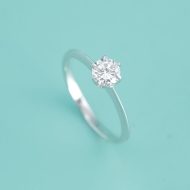 Nhẫn bạc nữ đơn giản xi kim đính đá NNXK0437
