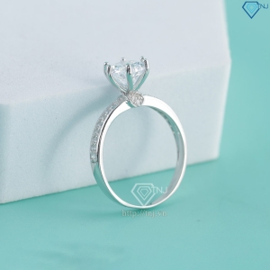 Nhẫn bạc nữ 925 đẹp xi kim đính đá NNXK0446