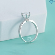 Nhẫn bạc nữ 925 đẹp xi kim đính đá NNXK0446