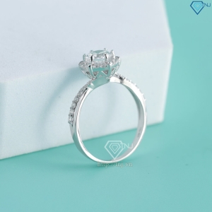 Nhẫn bạc nữ Hà Nội đẹp xi kim đính đá NNXK0456