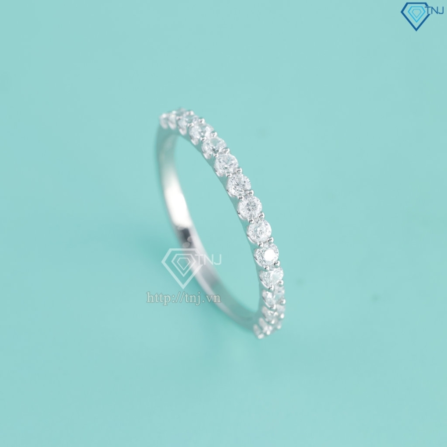 Nhẫn bạc nữ giá rẻ xi kim đính đá NNXK0462