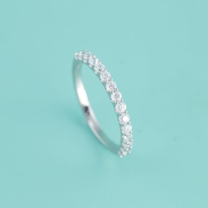 Nhẫn bạc nữ giá rẻ xi kim đính đá NNXK0462