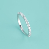 Nhẫn bạc nữ giá rẻ xi kim đính đá NNXK0462