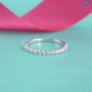 Nhẫn bạc nữ giá rẻ xi kim đính đá NNXK0462