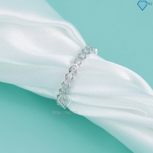 Nhẫn bạc nữ hình trái tim xi kim đính đá NNXK0519