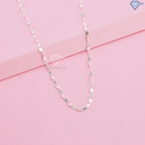 Dây chuyền bạc nữ không mặt dạng dẹp DNK0034  Trang Sức TNJ