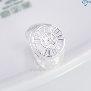 Nhẫn bạc nam kim tiền đính đá NNA0860 - Trang Sức TNJ