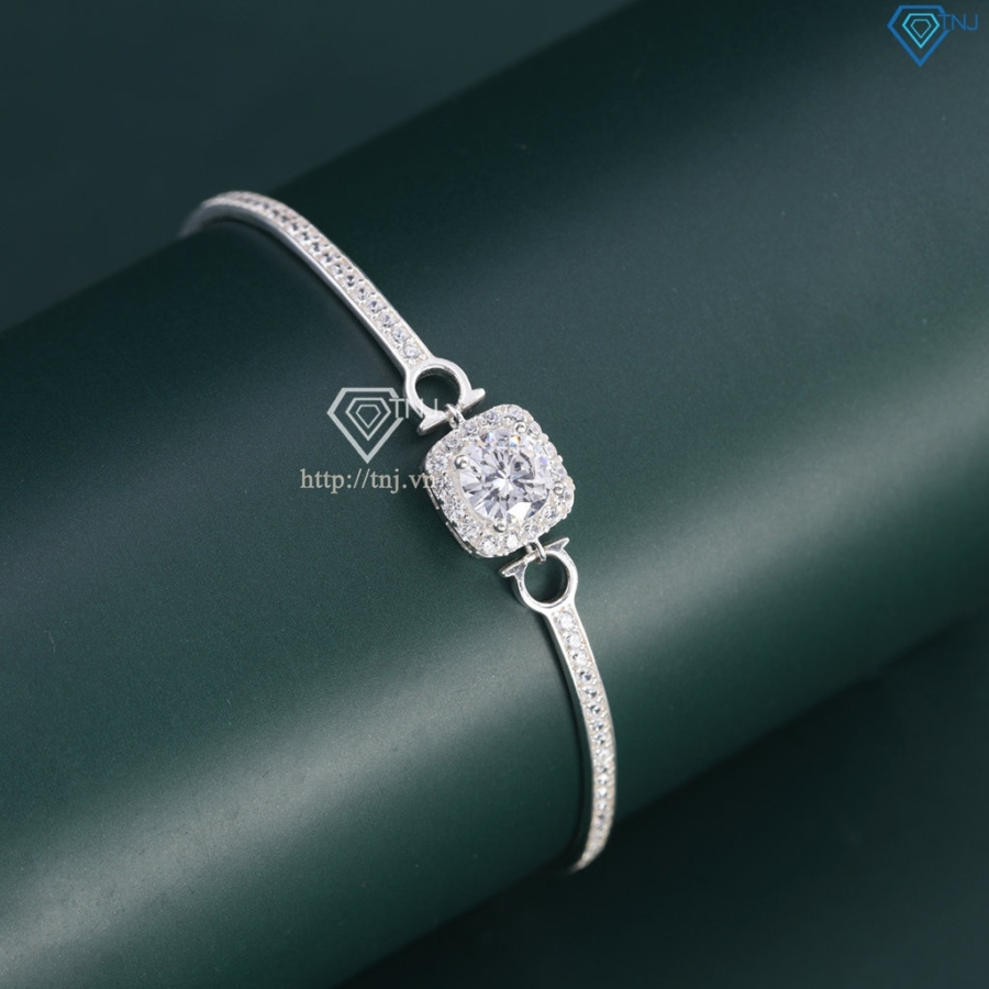 Lắc tay nữ mặt vuông đính đá đẹp LTN0435
