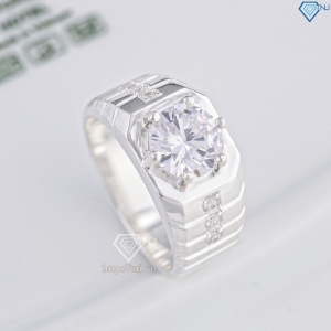 Nhẫn nam bạc 925 đơn giản đính đá NNA0858