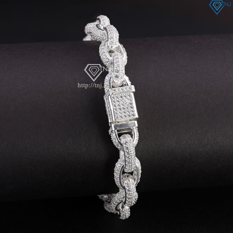 Lắc tay nam mắt xích cao cấp đính full đá đẹp LTA0207 Lắc tay nam mắt xích cao cấp đính full đá đẹp LTA0207