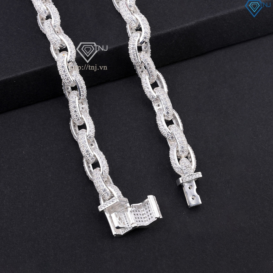 Lắc tay nam mắt xích cao cấp đính full đá đẹp LTA0207 Lắc tay nam mắt xích cao cấp đính full đá đẹp LTA0207