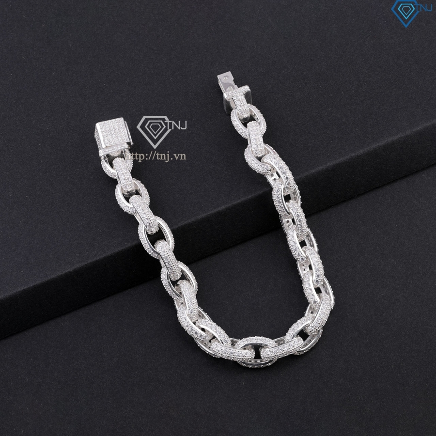 Lắc tay nam mắt xích cao cấp đính full đá đẹp LTA0207 Lắc tay nam mắt xích cao cấp đính full đá đẹp LTA0207