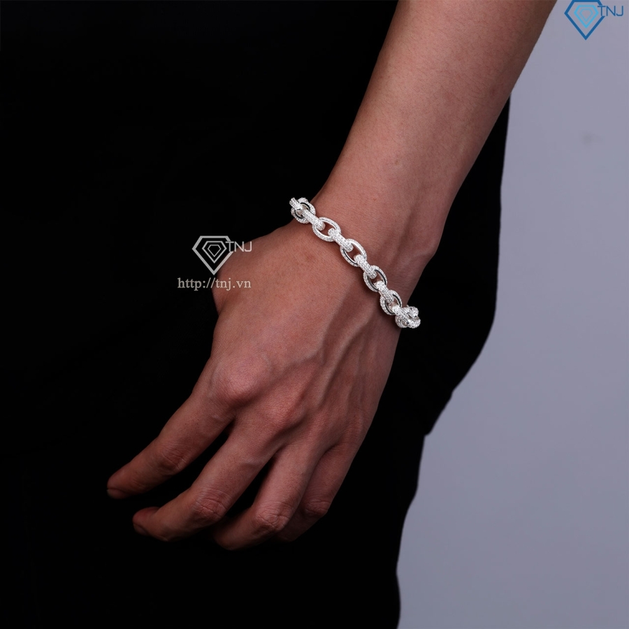 Lắc tay nam mắt xích cao cấp đính full đá đẹp LTA0207 Lắc tay nam mắt xích cao cấp đính full đá đẹp LTA0207
