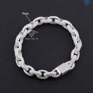 Lắc tay nam mắt xích cao cấp đính full đá đẹp LTA0207 Lắc tay nam mắt xích cao cấp đính full đá đẹp LTA0207