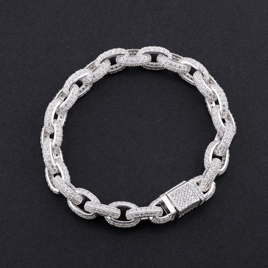 Lắc tay nam mắt xích cao cấp đính full đá đẹp LTA0207 Lắc tay nam mắt xích cao cấp đính full đá đẹp LTA0207