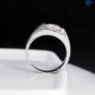 Nhẫn bạc nam kim tiền đính kim cương Moissanite 8.0mm NNAM0240