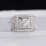 Nhẫn nam đẹp đính kim cương nhân tạo Moissanite 6.0mm - Kiểm định GRA NNAM0239
