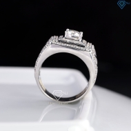 Nhẫn nam đẹp đính kim cương nhân tạo Moissanite 6.0mm - Kiểm định GRA