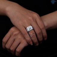 Nhẫn nam đẹp đính kim cương nhân tạo Moissanite 6.0mm - Kiểm định GRA