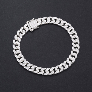 Lắc tay nam Cuban mắt xích bản nhỏ 8mm LTA0221
