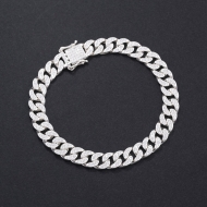 Lắc tay nam Cuban mắt xích bản nhỏ 8mm LTA0221 Lắc tay nam Cuban mắt xích bản nhỏ 8mm LTA0221