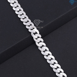 Lắc tay bạc nam mắt xích Cuban không đính đá 10mm LTA0224 Lắc tay bạc nam mắt xích Cuban không đính đá 10mm LTA0224