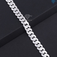 Lắc tay bạc nam mắt xích Cuban không đính đá 10mm LTA0224 Lắc tay bạc nam mắt xích Cuban không đính đá 10mm LTA0224