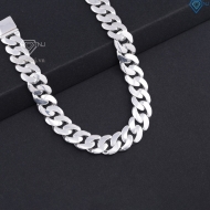 Lắc tay bạc nam mắt xích Cuban không đính đá 10mm LTA0224 Lắc tay bạc nam mắt xích Cuban không đính đá 10mm LTA0224