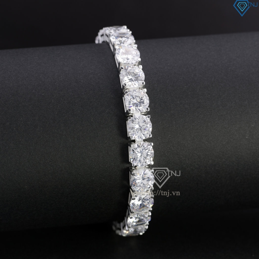 Lắc tay Tennis bạc cho nam đính đá 8mm LTA0225 - Trang Sức TNJ