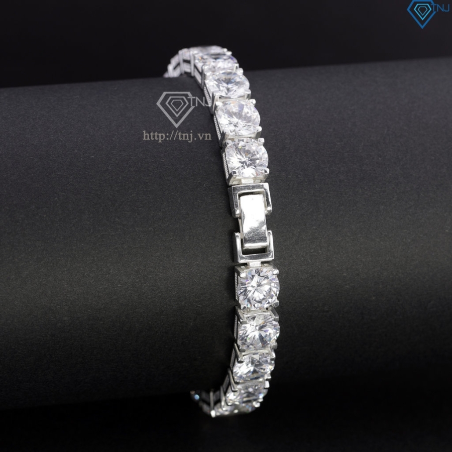 Lắc tay Tennis bạc cho nam đính đá 8mm LTA0225 - Trang Sức TNJ