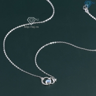 Dây chuyền bạc nữ mặt trăng sao đính đá pha lê Aurona DCN0795 Dây chuyền bạc nữ mặt trăng sao đính đá pha lê Aurona DCN0795