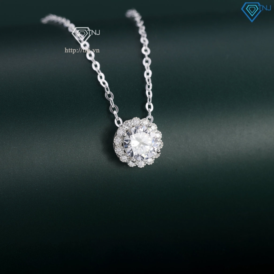 Dây chuyền bạc nữ mặt bông hoa đính đá DCN0797 - Trang sức TNJ Dây chuyền bạc nữ mặt bông hoa đính đá DCN0797 - Trang sức TNJ