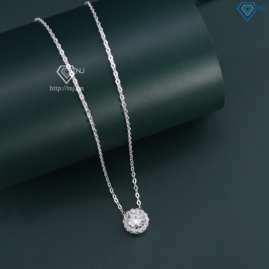 Dây chuyền bạc nữ mặt bông hoa đính đá DCN0797 - Trang sức TNJ Dây chuyền bạc nữ mặt bông hoa đính đá DCN0797 - Trang sức TNJ